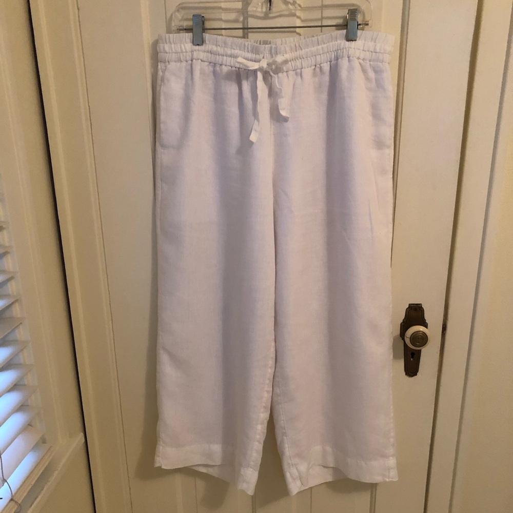 J. Crew White Wide Leg Jumpsuit